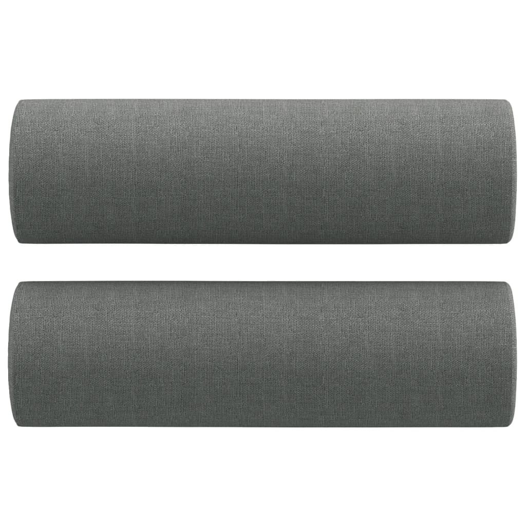 3-delige Loungeset met kussens stof donkergrijs