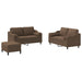 3-delige Loungeset met kussens stof bruin