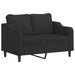 3-delige Loungeset met kussens stof zwart