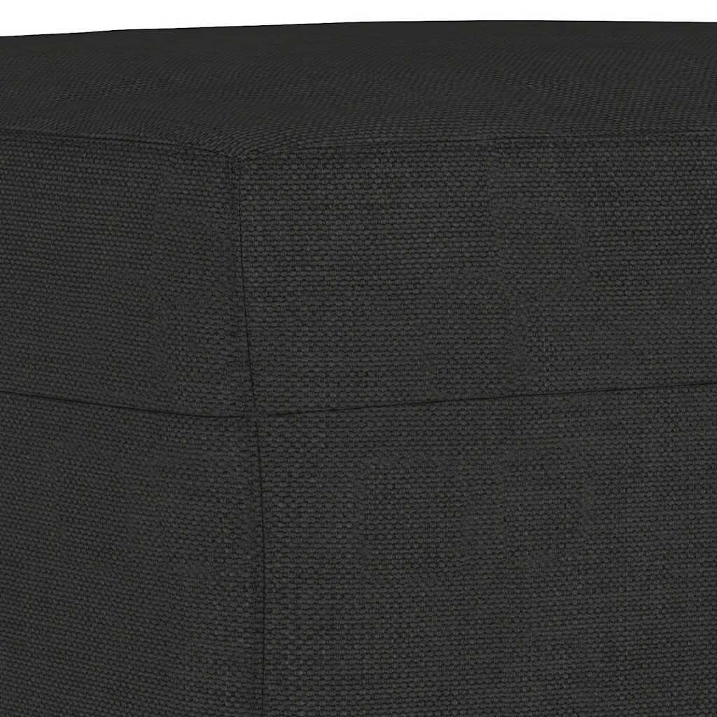 3-delige Loungeset met kussens stof zwart