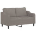 3-delige Loungeset met kussens stof taupe
