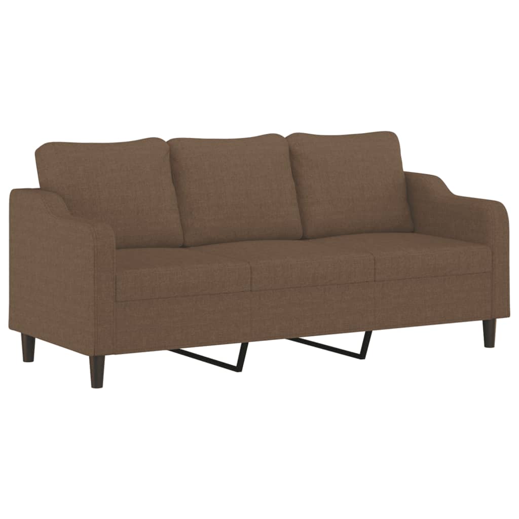 2-delige Loungeset met kussens stof bruin