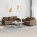 2-delige Loungeset met kussens stof bruin
