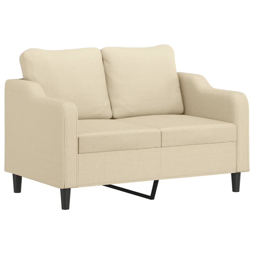3-Delige Loungeset Met Kussens Stof Kleurig Crème