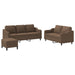 4-delige Loungeset met kussens stof bruin