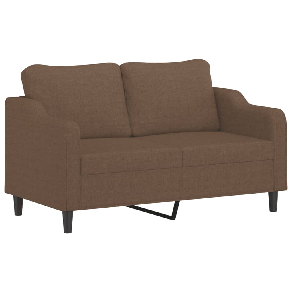 4-delige Loungeset met kussens stof bruin