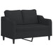 3-Delige Loungeset Met Kussens Stof Zwart