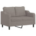 3-delige Loungeset met kussens stof taupe