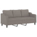 3-delige Loungeset met kussens stof taupe