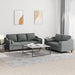 2-delige Loungeset met kussens stof donkergrijs