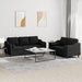 2-delige Loungeset met kussens stof zwart