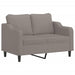 2-delige Loungeset met kussens stof taupe
