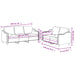 2-delige Loungeset met kussens stof taupe