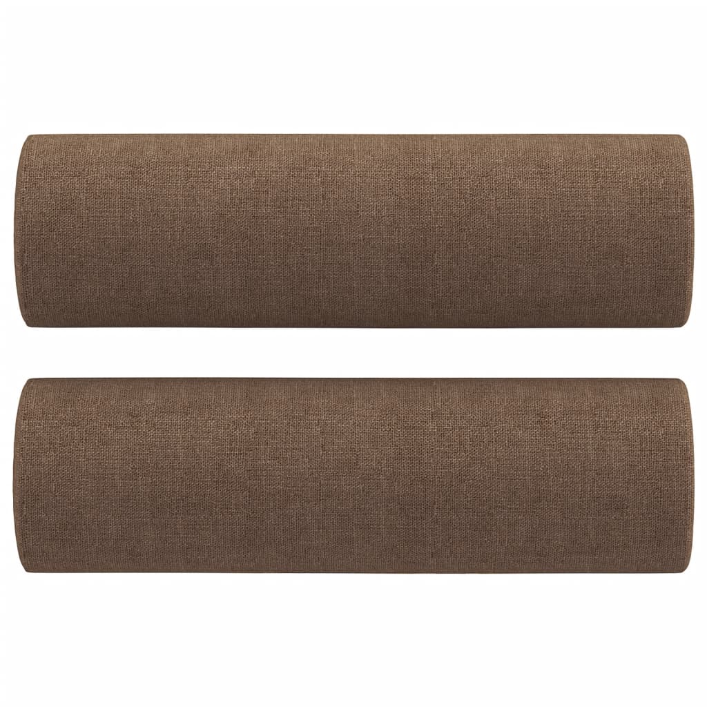 3-Delige Loungeset Met Kussens Stof Bruin