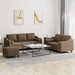 3-Delige Loungeset Met Kussens Stof Bruin