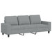 3-delige Loungeset stof lichtgrijs