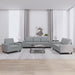 3-delige Loungeset stof lichtgrijs