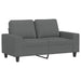 3-delige Loungeset stof donkergrijs