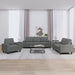 3-delige Loungeset stof donkergrijs