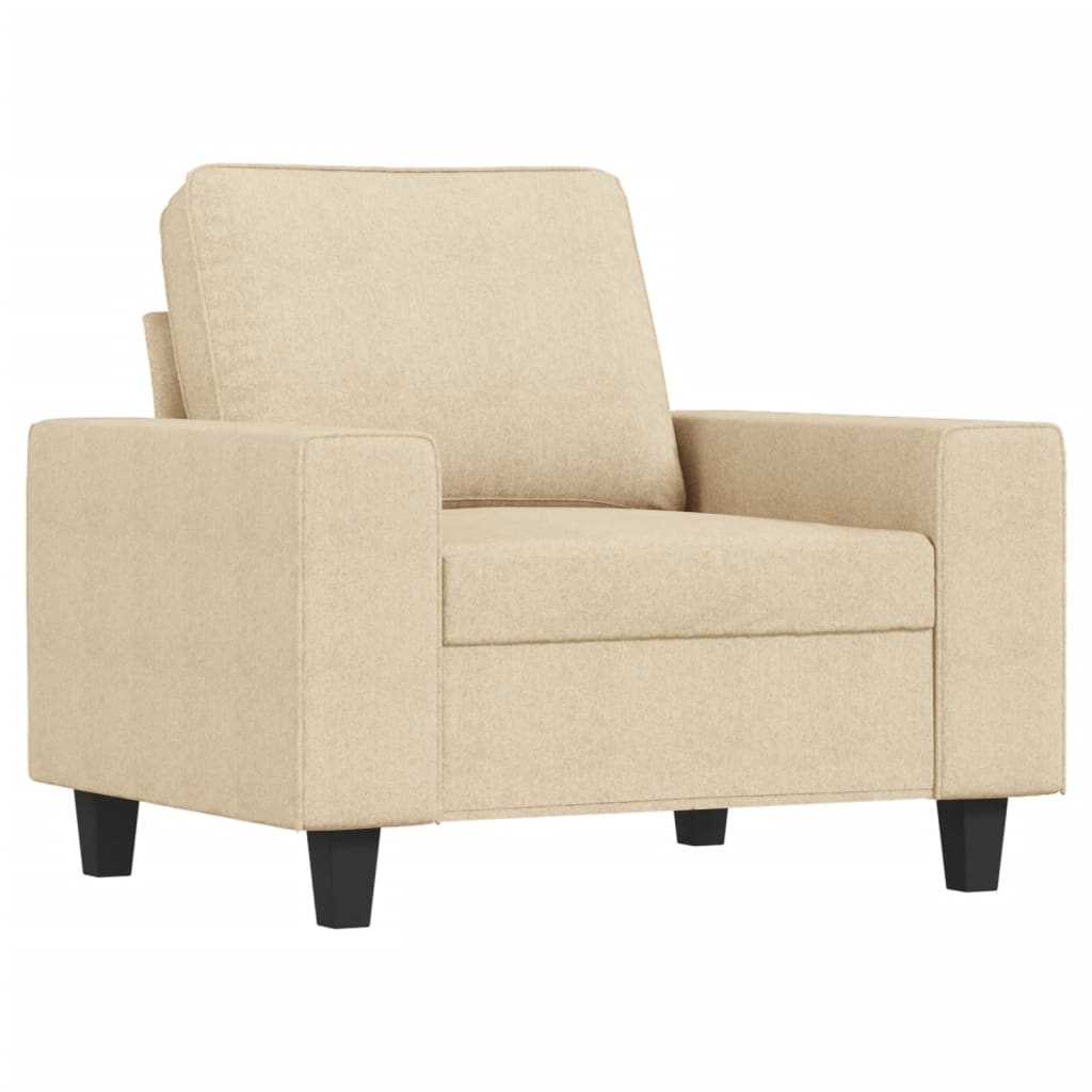 3-delige Loungeset stof crèmekleurig