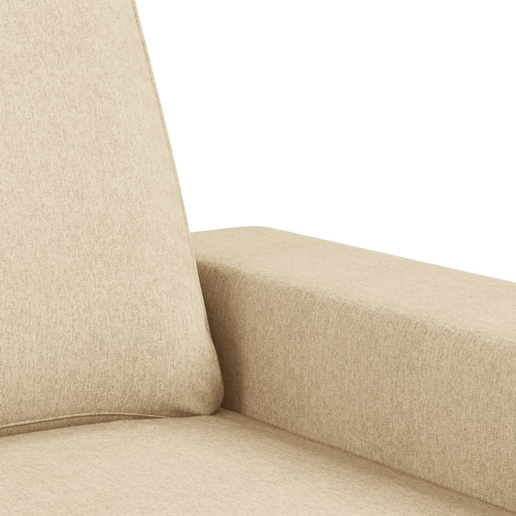 3-delige Loungeset stof crèmekleurig