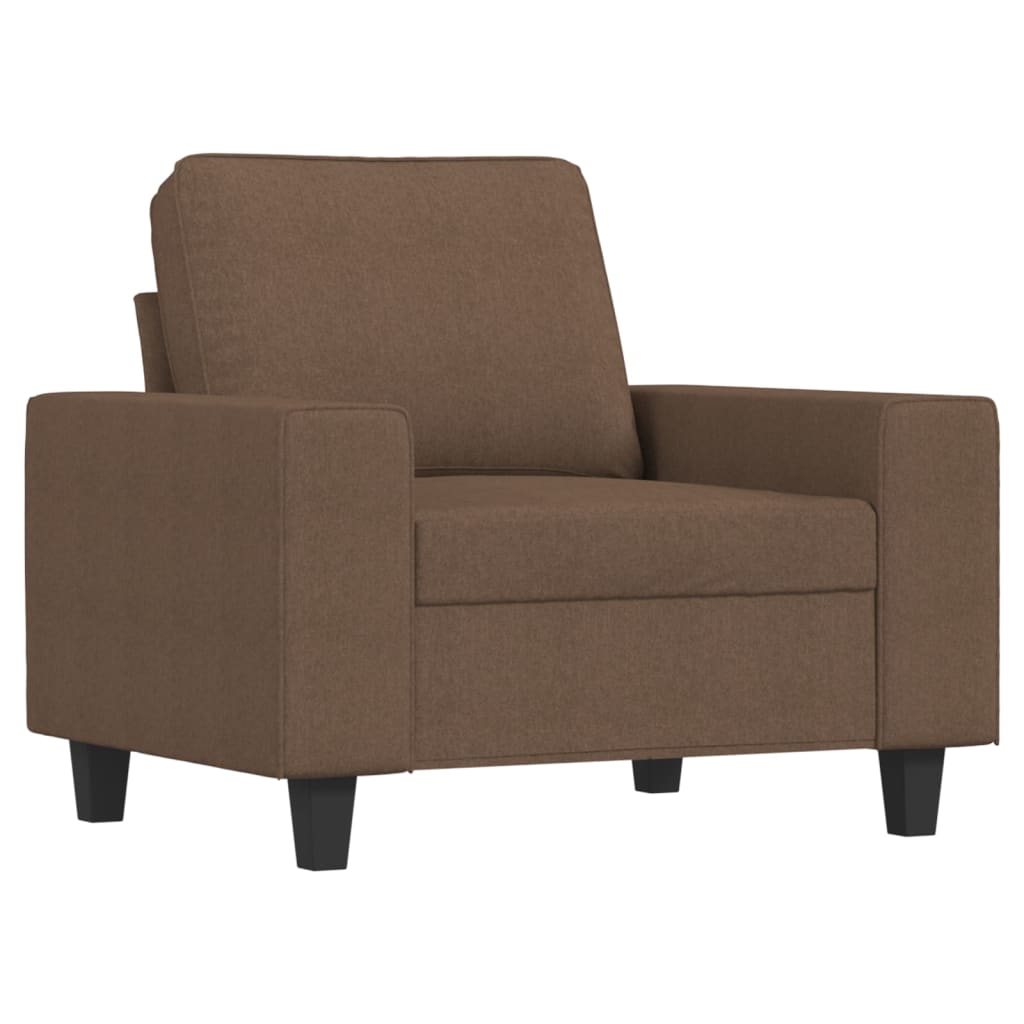 3-delige Loungeset stof bruin