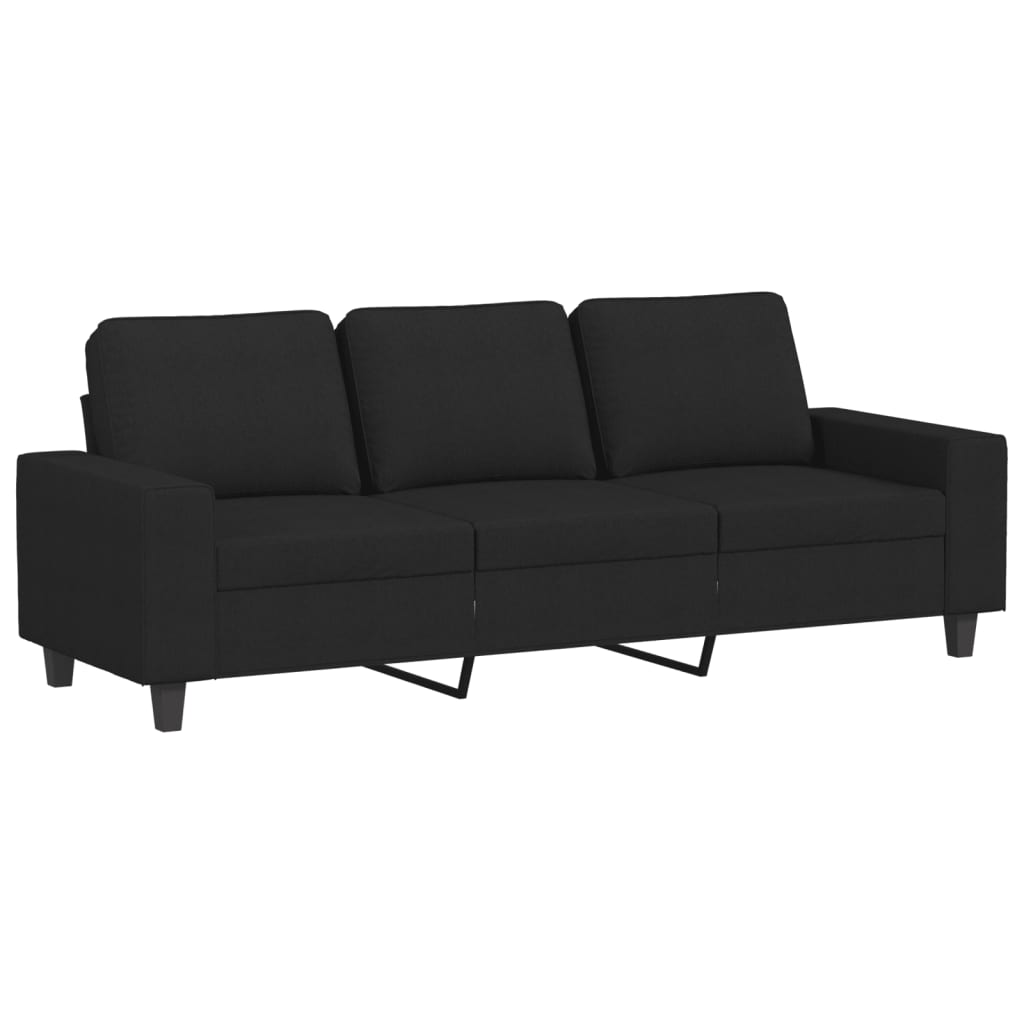 3-delige Loungeset stof zwart