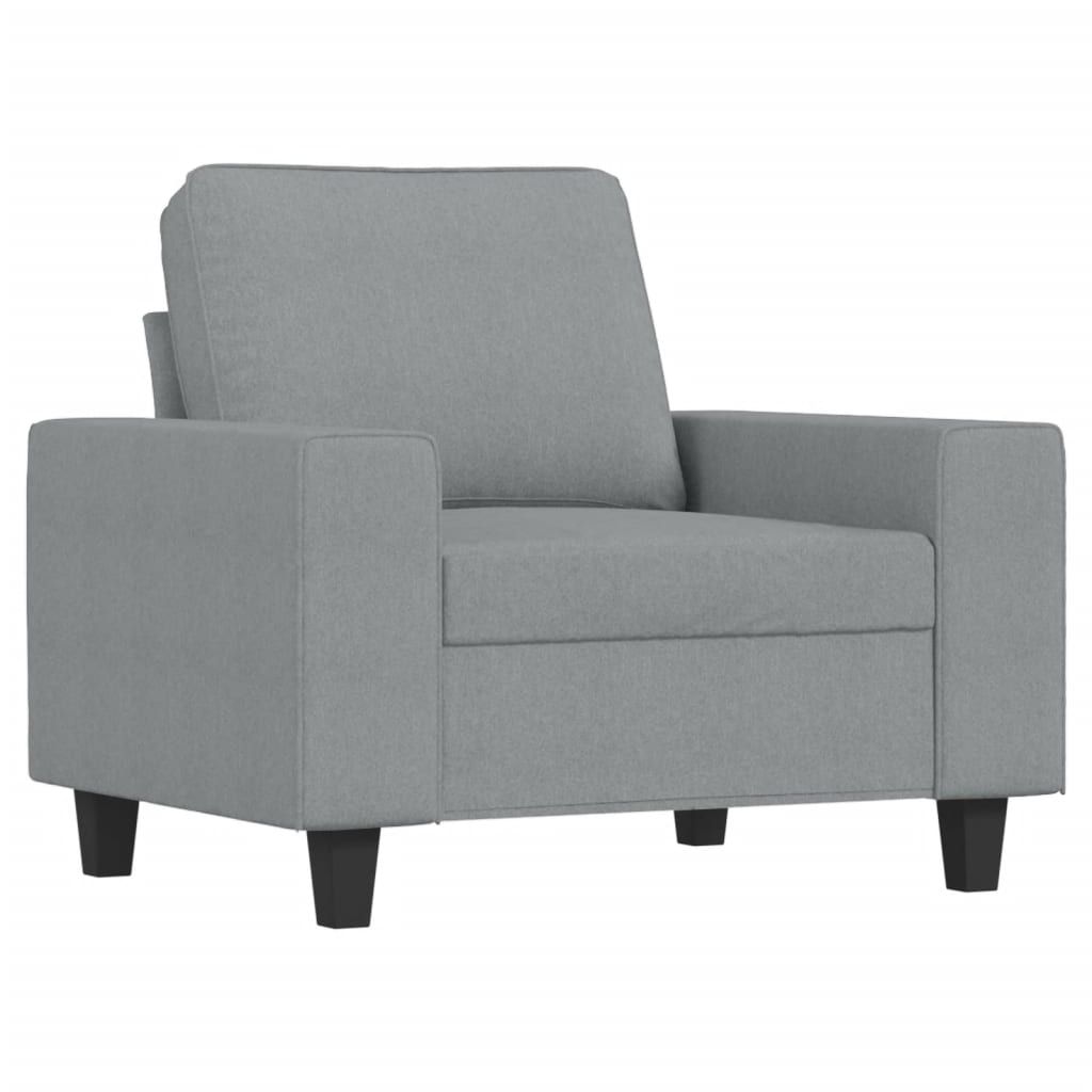 4-Delige Loungeset Stof Lichtgrijs