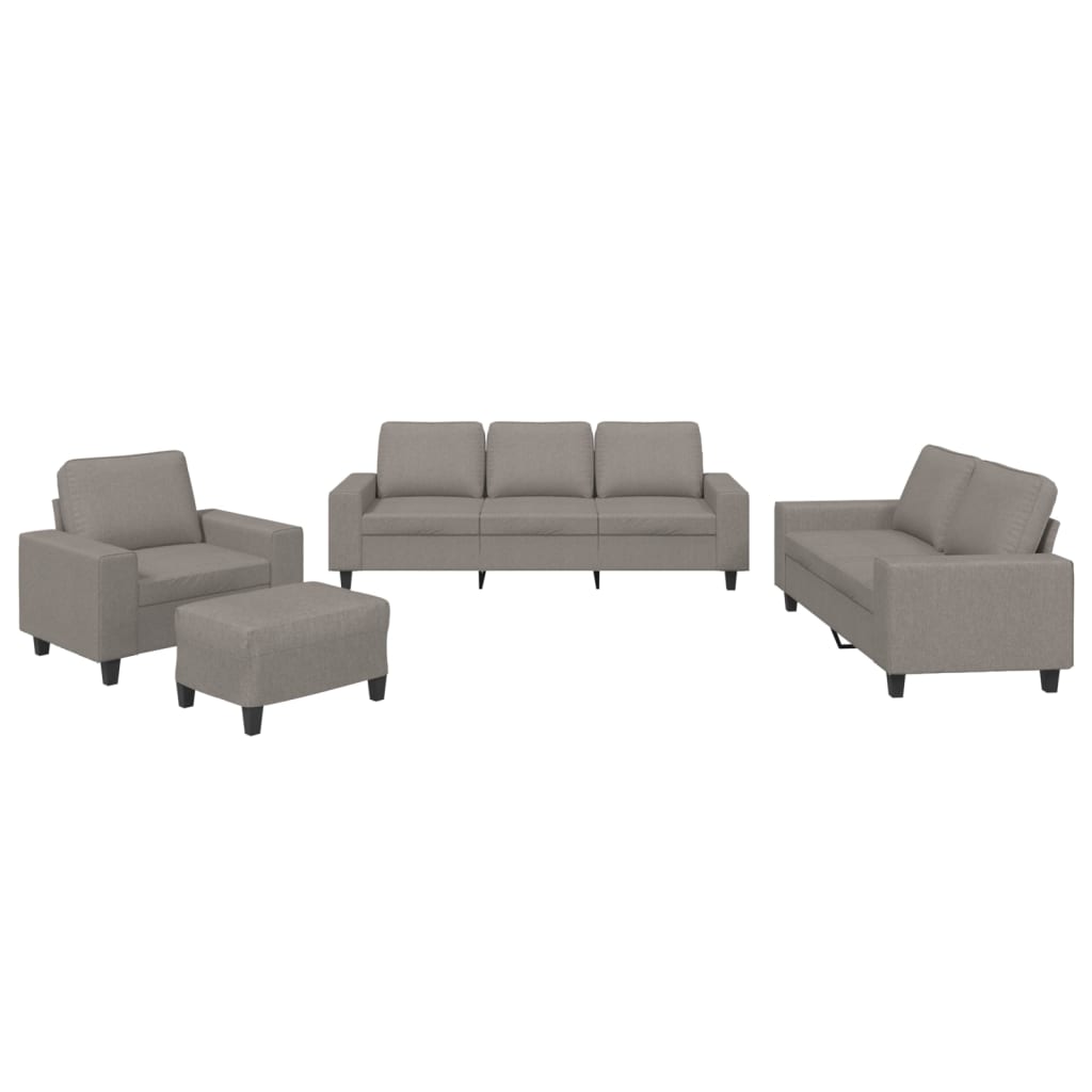 4-delige Loungeset stof taupe