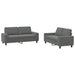 2-delige Loungeset stof donkergrijs