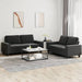 2-delige Loungeset stof zwart