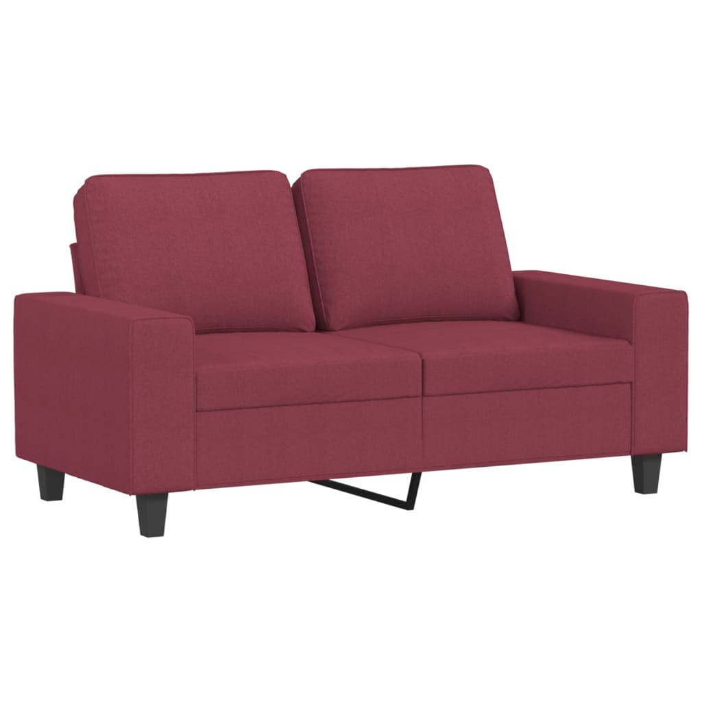 2-delige Loungeset stof wijnrood