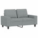 3-delige Loungeset stof lichtgrijs