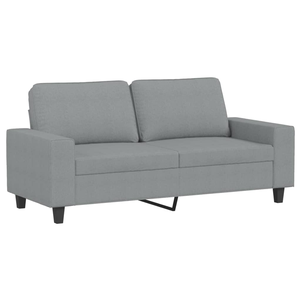 3-delige Loungeset stof lichtgrijs