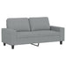 3-delige Loungeset stof lichtgrijs