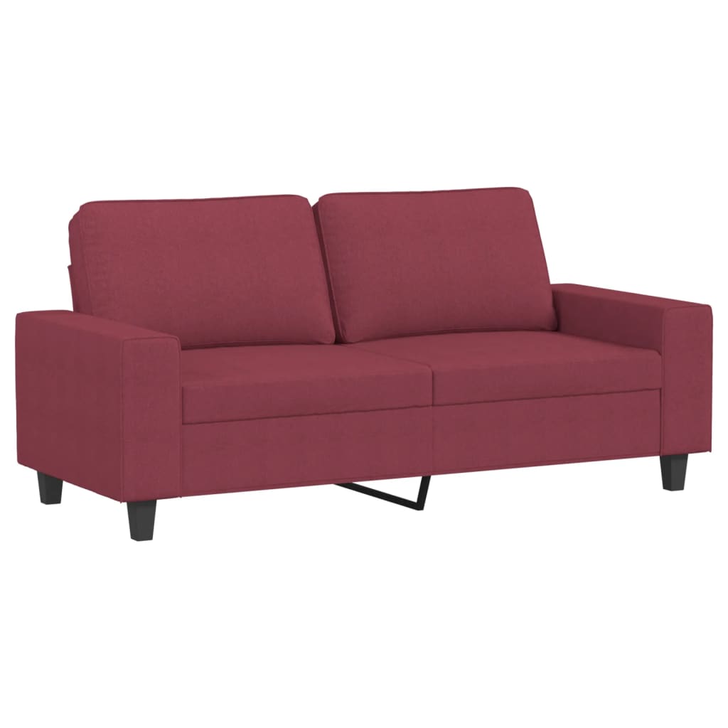 3-delige Loungeset stof wijnrood