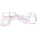 3-delige Loungeset stof taupe