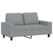 2-delige Loungeset stof lichtgrijs
