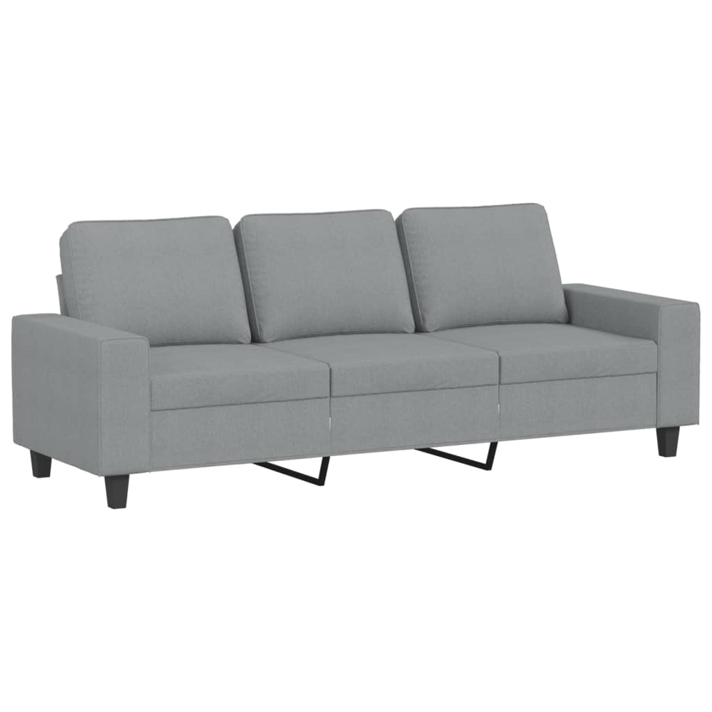 2-delige Loungeset stof lichtgrijs