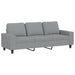 2-delige Loungeset stof lichtgrijs