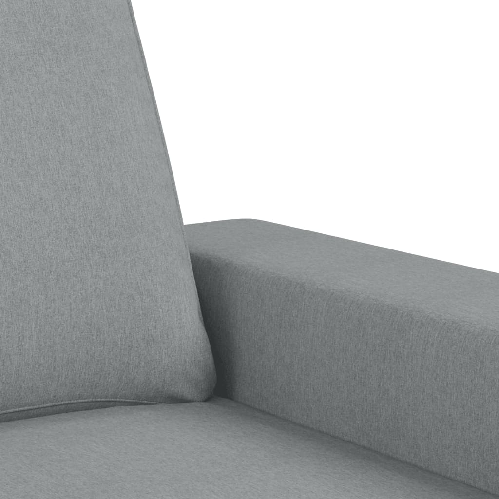 2-delige Loungeset stof lichtgrijs