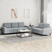 2-delige Loungeset stof lichtgrijs