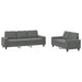 2-delige Loungeset stof donkergrijs