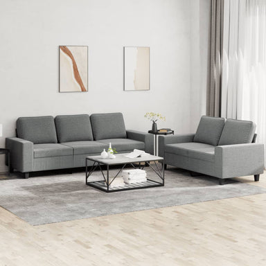 2-delige Loungeset stof donkergrijs