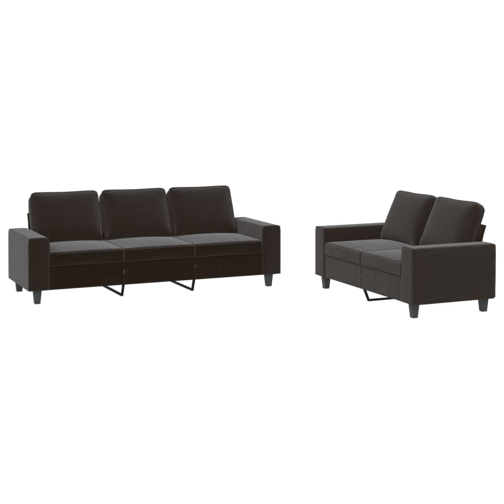 2-delige Loungeset stof zwart