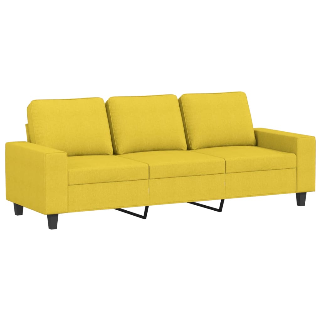 2-delige Loungeset stof lichtgeel