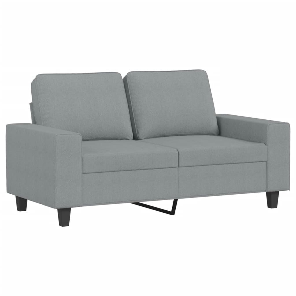 3-delige Loungeset stof lichtgrijs