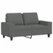 3-delige Loungeset stof donkergrijs