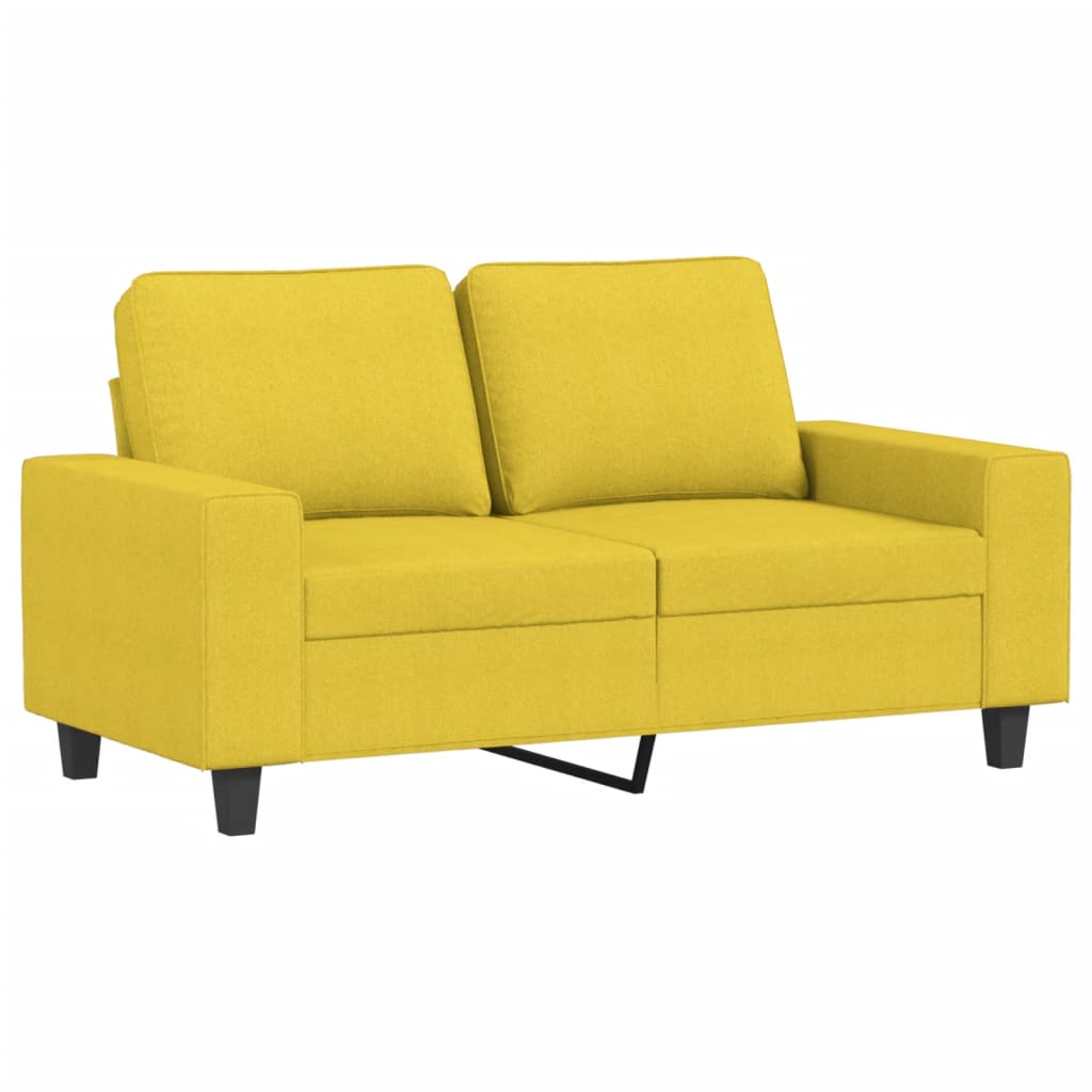 3-delige Loungeset stof lichtgeel