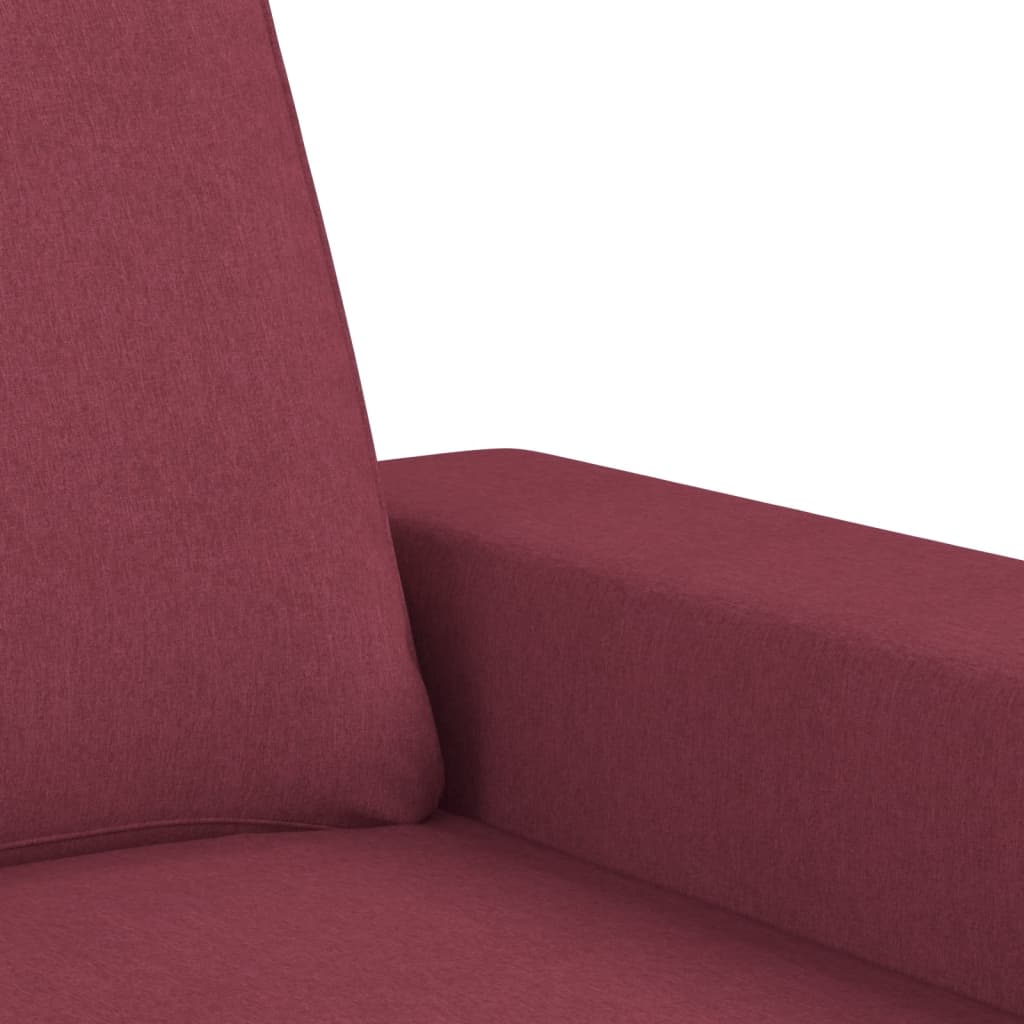 3-delige Loungeset stof wijnrood